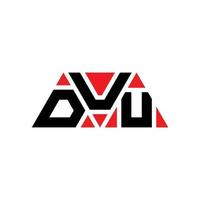 création de logo de lettre triangle duu avec forme de triangle. monogramme de conception de logo triangle duu. modèle de logo vectoriel triangle duu avec couleur rouge. duu logo triangulaire logo simple, élégant et luxueux. duu