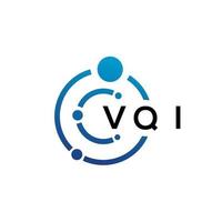 création de logo de technologie de lettre vqi sur fond blanc. vqi creative initiales lettre il concept de logo. conception de lettre vqi. vecteur