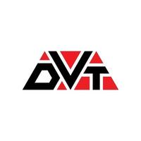 création de logo de lettre triangle dvt avec forme de triangle. monogramme de conception de logo triangle dvt. modèle de logo vectoriel triangle dvt avec couleur rouge. logo triangulaire dvt logo simple, élégant et luxueux. dvt