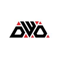 création de logo de lettre triangle dwo avec forme de triangle. monogramme de conception de logo triangle dwo. modèle de logo vectoriel triangle dwo avec couleur rouge. dwo logo triangulaire logo simple, élégant et luxueux. dwo