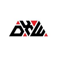 création de logo de lettre triangle dxw avec forme de triangle. monogramme de conception de logo triangle dxw. modèle de logo vectoriel triangle dxw avec couleur rouge. logo triangulaire dxw logo simple, élégant et luxueux. dxw