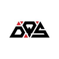 création de logo de lettre triangle dqs avec forme de triangle. monogramme de conception de logo triangle dqs. modèle de logo vectoriel triangle dqs avec couleur rouge. logo triangulaire dqs logo simple, élégant et luxueux. dqs