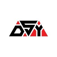 création de logo de lettre triangle dsy avec forme de triangle. monogramme de conception de logo triangle dsy. modèle de logo vectoriel triangle dsy avec couleur rouge. logo triangulaire dsy logo simple, élégant et luxueux. dsy