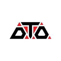 création de logo de lettre triangle dto avec forme de triangle. monogramme de conception de logo triangle dto. modèle de logo vectoriel triangle dto avec couleur rouge. dto logo triangulaire logo simple, élégant et luxueux. dto