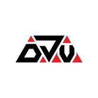 création de logo de lettre triangle djv avec forme de triangle. monogramme de conception de logo triangle djv. modèle de logo vectoriel triangle djv avec couleur rouge. logo triangulaire djv logo simple, élégant et luxueux. dj