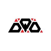 création de logo de lettre triangle dqo avec forme de triangle. monogramme de conception de logo triangle dqo. modèle de logo vectoriel triangle dqo avec couleur rouge. logo triangulaire dqo logo simple, élégant et luxueux. dqo