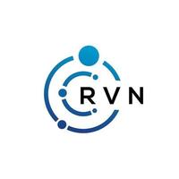 création de logo de technologie de lettre rvn sur fond blanc. rvn initiales créatives lettre il concept de logo. conception de lettre rvn. vecteur