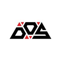 création de logo de lettre triangle dos avec forme de triangle. monogramme de conception de logo triangle dos. modèle de logo vectoriel triangle dos avec couleur rouge. dos logo triangulaire logo simple, élégant et luxueux. dos