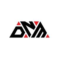 création de logo de lettre triangle dnm avec forme de triangle. monogramme de conception de logo triangle dnm. modèle de logo vectoriel triangle dnm avec couleur rouge. logo triangulaire dnm logo simple, élégant et luxueux. dnm
