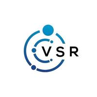 création de logo de technologie de lettre vsr sur fond blanc. vsr initiales créatives lettre il concept de logo. conception de lettre vsr. vecteur