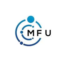 création de logo de technologie de lettre mfu sur fond blanc. mfu initiales créatives lettre il concept de logo. conception de lettre mfu. vecteur