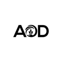 création de logo de lettre aod sur fond blanc. concept de logo de lettre initiales créatives aod. conception de lettre aod. vecteur