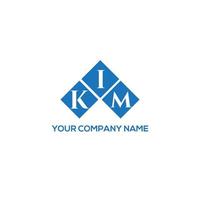création de logo de lettre kim sur fond blanc. concept de logo de lettre initiales créatives kim. conception de lettre kim. vecteur