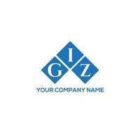 création de logo de lettre giz sur fond blanc. concept de logo de lettre initiales créatives giz. conception de lettre giz. vecteur