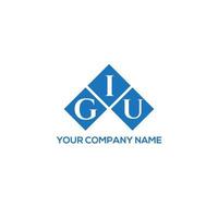 création de logo de lettre giu sur fond blanc. concept de logo de lettre initiales créatives giu. conception de lettre giu. vecteur