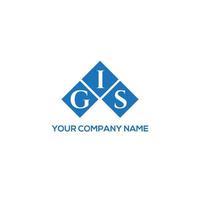 création de logo de lettre gis sur fond blanc. concept de logo de lettre initiales créatives gis. conception de lettre gis. vecteur