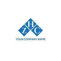 création de logo de lettre zhc sur fond blanc. concept de logo de lettre initiales créatives zhc. conception de lettre zhc. vecteur