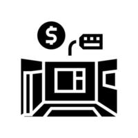 appartement location glyphe icône vector illustration signe
