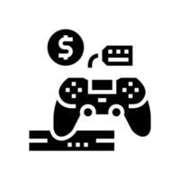 illustration vectorielle d'icône de glyphe de location d'appareil de jeu vecteur