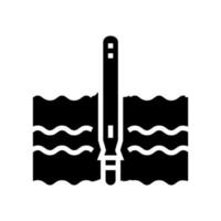 plongeur flotteur glyphe icône illustration vectorielle signe vecteur