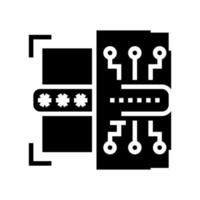 mot de passe électronique icône glyphe signe d'illustration vectorielle vecteur