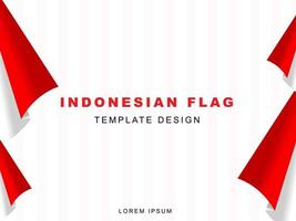 conception de modèle de drapeau indonésien avec concept de couleur dégradé blanc rouge. fête de l'indépendance de la république indonésienne. anniversaire de la république indonésienne. 17 août de conception de modèle de bannière de médias sociaux. vecteur