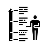 signe d'illustration vectorielle d'icône de glyphe de croissance professionnelle vecteur