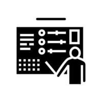 l'homme représente l'illustration vectorielle de l'icône du glyphe cv vecteur