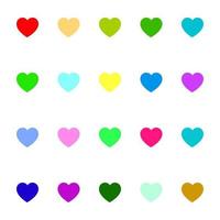 collection d'icônes de ligne de bulles multicolores vibrantes dans des formes rectangulaires vecteur