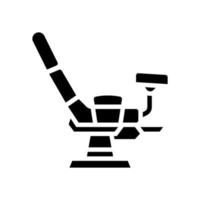 chaise de gynécologie glyphe icône vecteur illustration signe