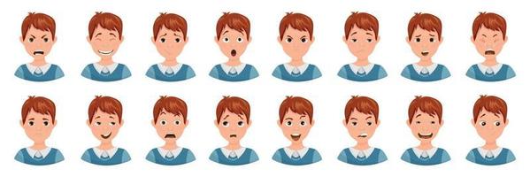 avatars de personnages d'adolescents vecteur