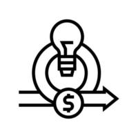 idée d'entreprise d'illustration vectorielle d'icône de ligne d'économie circulaire vecteur