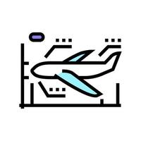 icône de couleur de modélisation d'avion signe d'illustration vectorielle vecteur