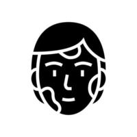 illustration vectorielle de l'icône du glyphe de la maladie de la peau du visage vecteur