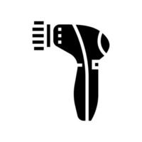 masseur facial glyphe icône vecteur illustration noire