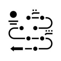 plan d'affaires étapes glyphe icône illustration vectorielle vecteur