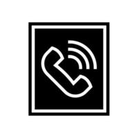 service d'appel signe glyphe icône illustration vectorielle vecteur