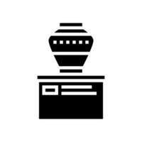 amphore vase exposition glyphe icône illustration vectorielle vecteur