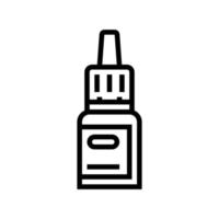 médecine gouttes bouteille ligne icône illustration vectorielle vecteur