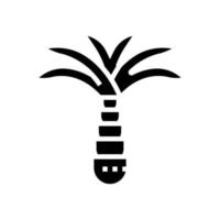 palmier glyphe icône illustration vectorielle vecteur
