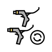 illustration vectorielle de l'icône de couleur de remplacement des leviers de frein vecteur