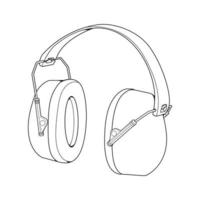 illustration vectorielle de casque d'art en ligne, concept de musique, vecteur d'art en ligne, écouteurs portables, vecteur de casque