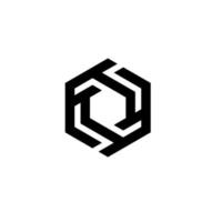 illustration vectorielle de cube abstrait hexagone logo design. logo vectoriel abstrait moderne à six pans creux ou conception d'éléments. idéal pour l'identité et les logotypes. forme simple. vecteur pro