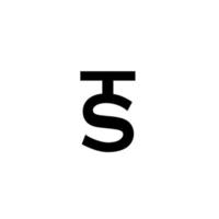 lettre ts initiale logo modèle illustration vectorielle icône élément pro vecteur