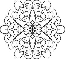 vecteur gratuit de mandala de fleur circulaire sur blanc