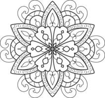 vecteur gratuit de mandalas de fleurs rondes blanches