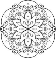 vecteur gratuit de mandalas de fleurs rondes blanches