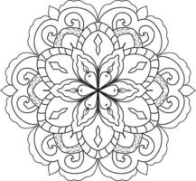 vecteur gratuit de mandala de fleur circulaire sur blanc