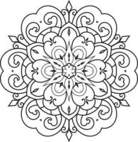 vecteur gratuit de mandalas de fleurs rondes blanches