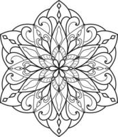 vecteur gratuit de mandala de fleur circulaire sur blanc